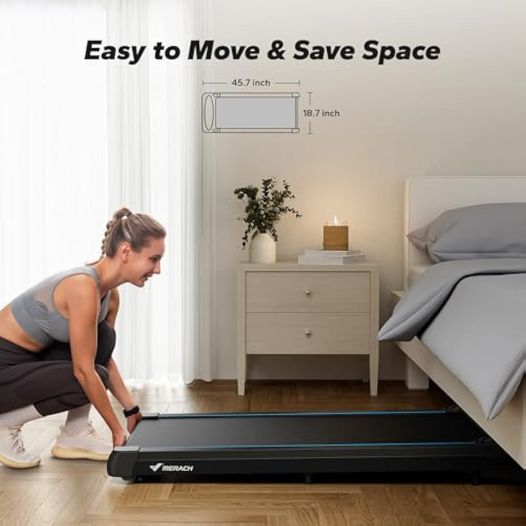 MERACH T26 Walking Pad – 2.75HP Under Desk Treadmill with Remote Control