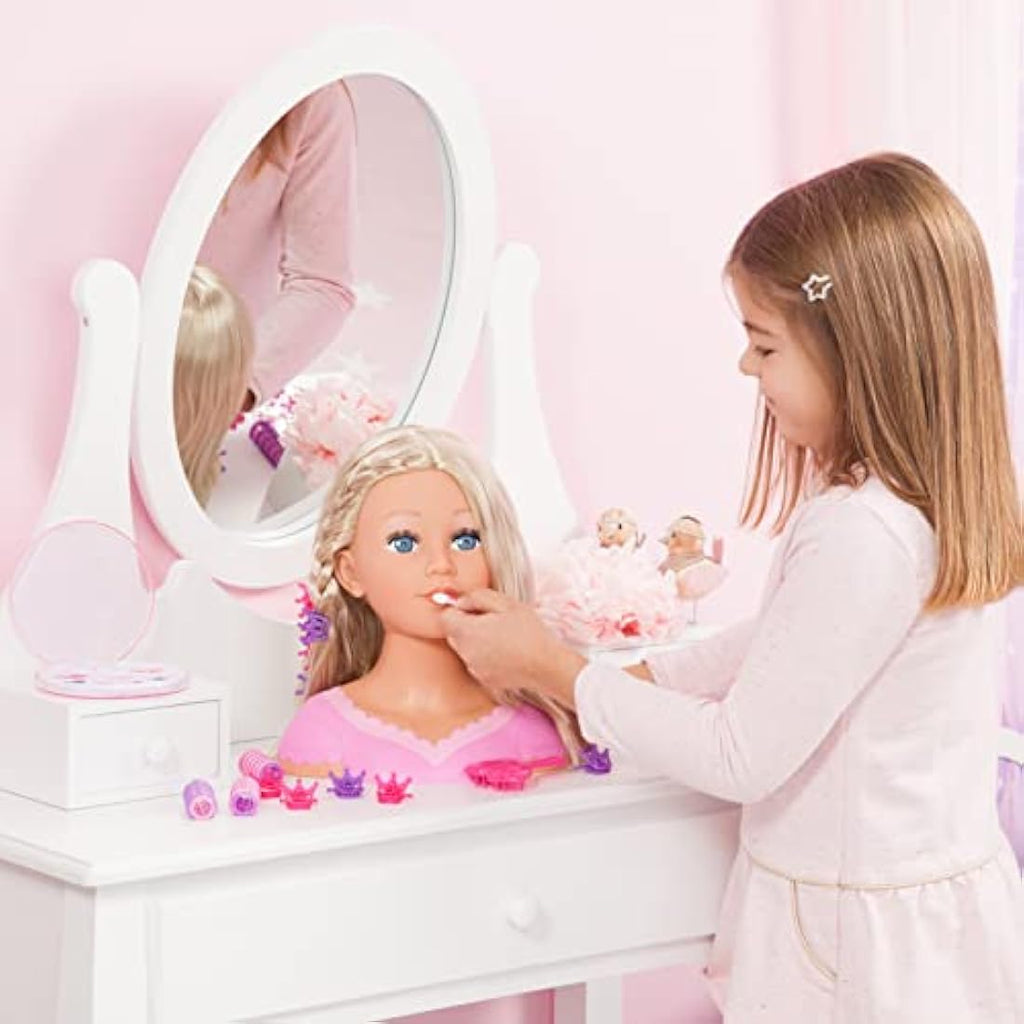 Bayer Charlene 27cm Doll Styling Head - Kids Hairdressing & Makeup Set