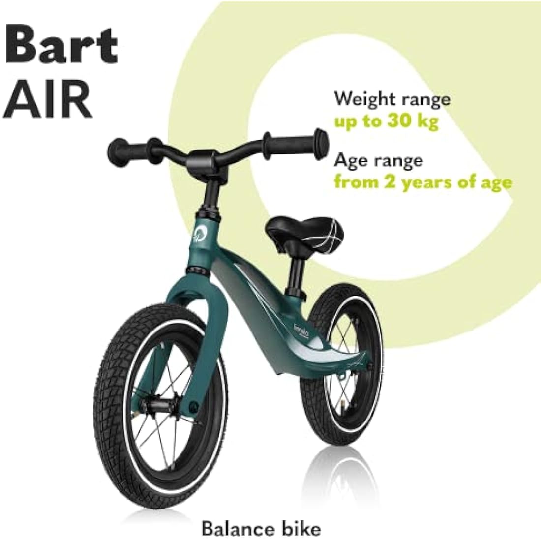 Lionelo Bart Balance Bike | Lightweight Magnesium Frame with 12" Wheels