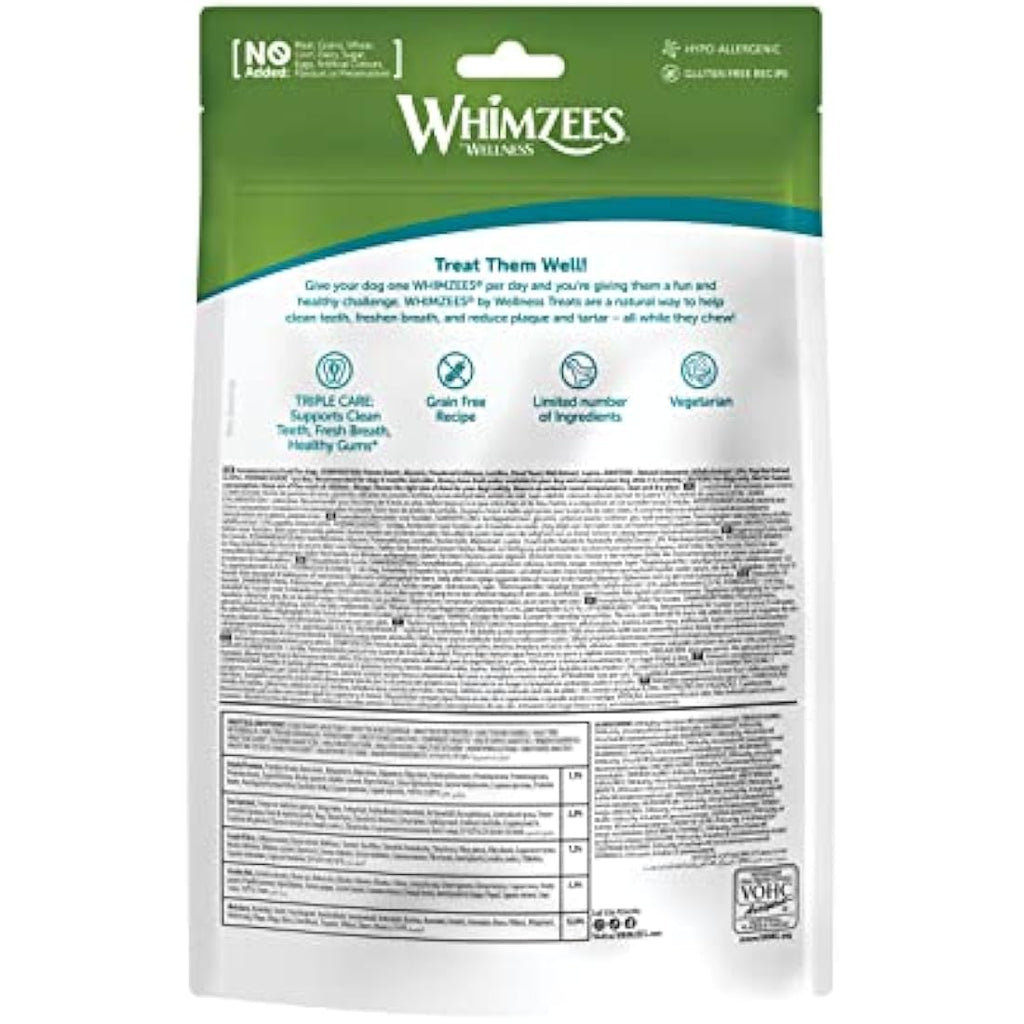 WHIMZEES Natural Grain-Free Dental Dog Chews for Small Breeds, 24ct