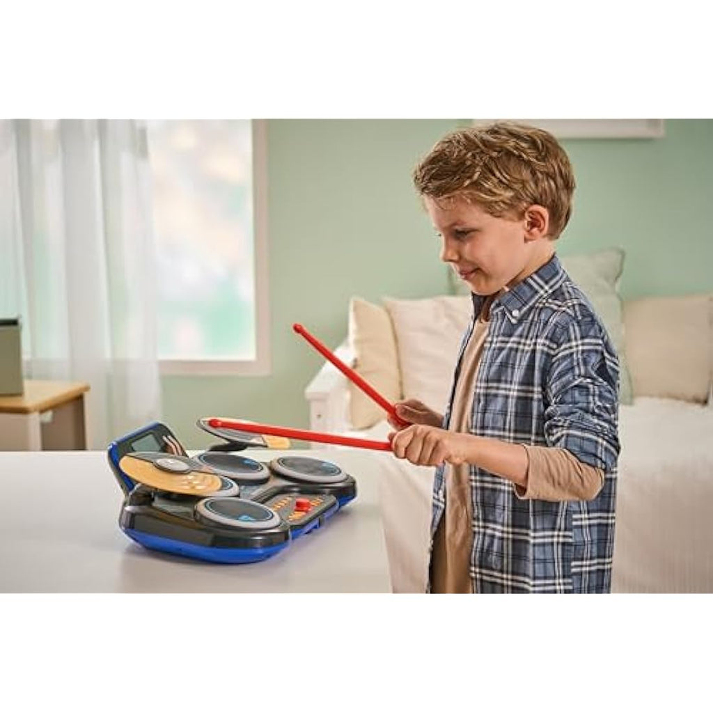 VTech Kidi DJ Drums – Light-Up Electronic Drum Kit with Bluetooth