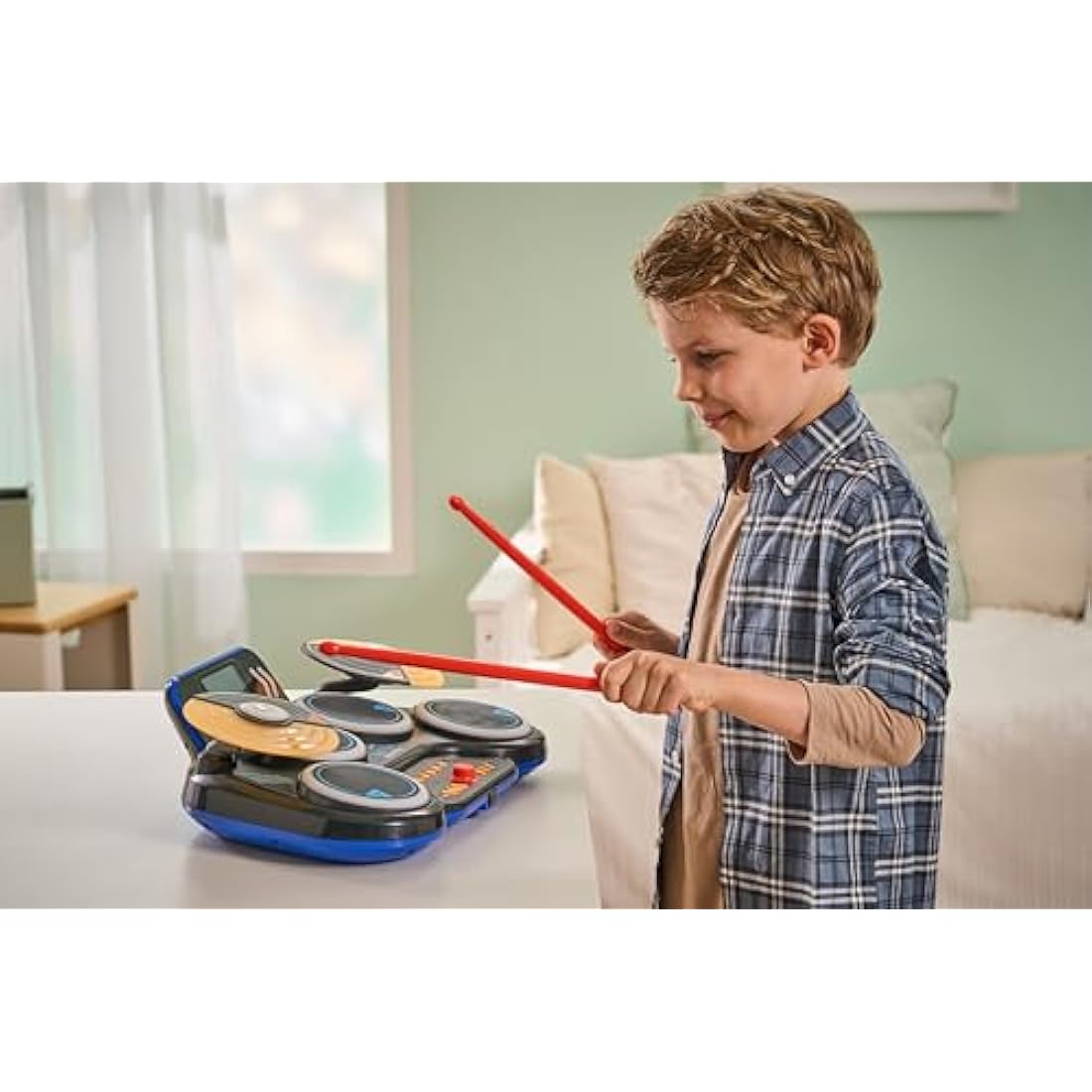 VTech Kidi DJ Drums – Light-Up Electronic Drum Kit with Bluetooth