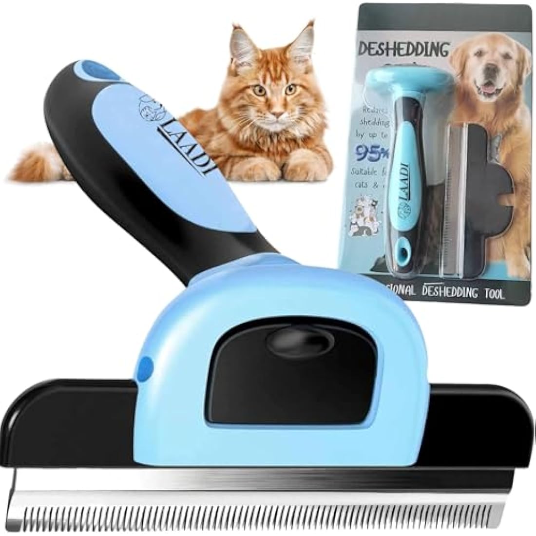 Laadi Pet Deshedding Tool – Professional Grooming Brush for Dogs & Cats