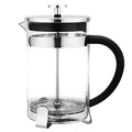 Olympia Stainless Steel French Press Cafetiere - 12 Cup Glass Coffee Maker