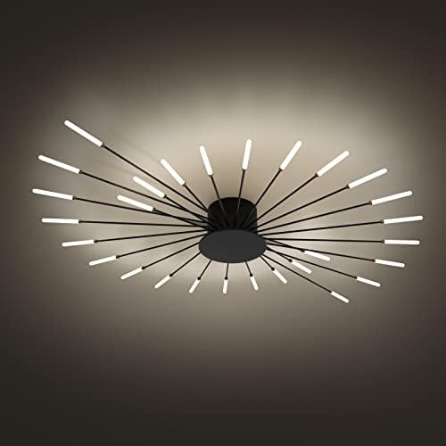 minifair Modern LED Firework Ceiling Light – 28 Head Flush Mount Lamp