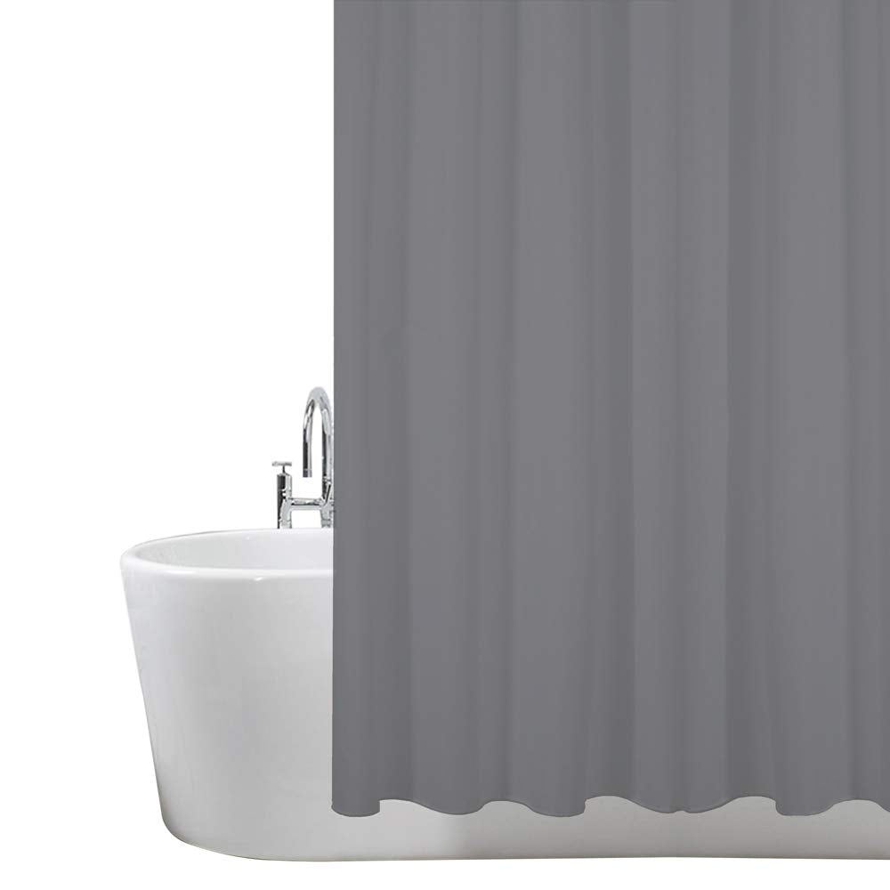 ANSIO Shower Curtain Pack of 2 – Mould Resistant Charcoal Grey Polyester