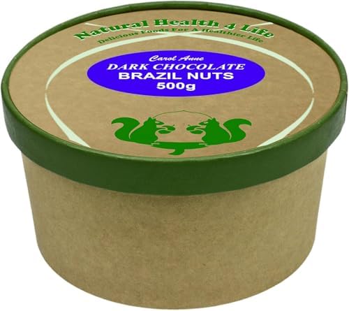 Carol Anne Dark Chocolate Brazil Nuts – 500g Recyclable Kraft Tub