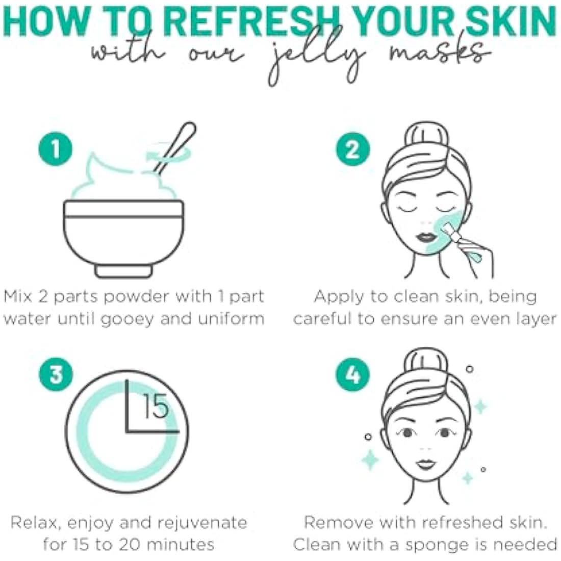 BRÜUN Chlorella Jelly Mask Jar – Hydrating Peel-Off Rubber Face Mask
