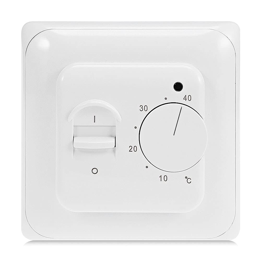 KETOTEK Manual Underfloor Heating Thermostat - 220V 16A with Floor Sensor