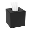 HIIMIEI Acrylic Tissue Box Cover – Square Magnetic Napkin Holder, Black
