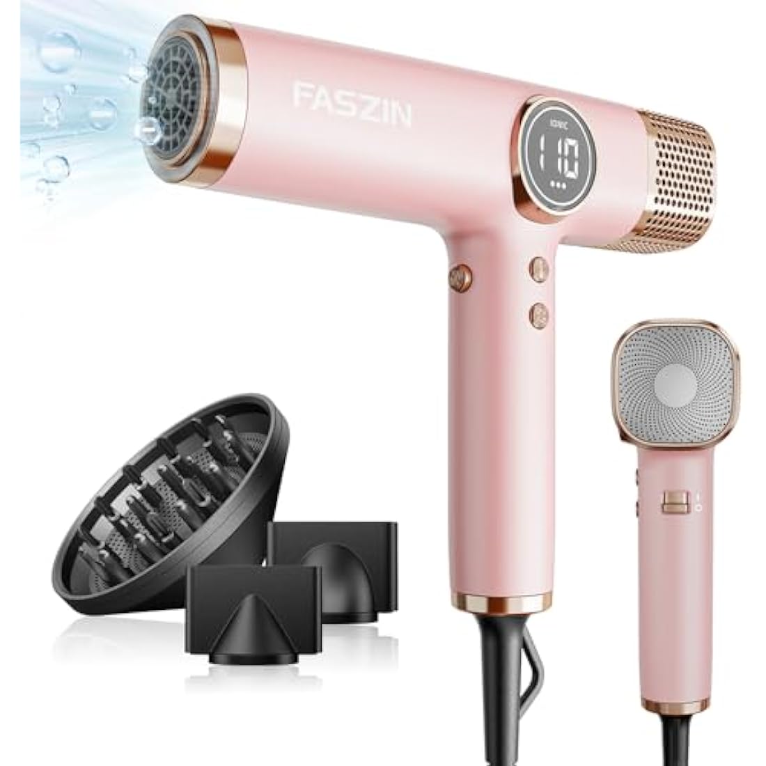 Faszin High-Speed Ionic Hair Dryer | 110,000 RPM Lightweight Motor - Pink