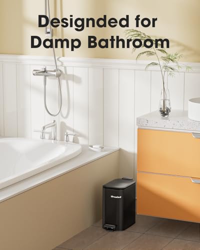 6L Slim Bathroom Pedal Bin – Soft Close & Inner Bucket