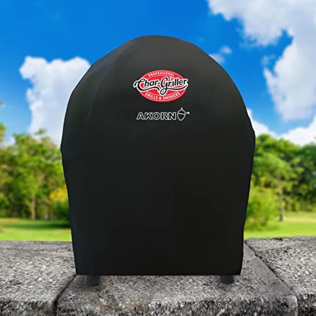 Char-Griller AKORN Jr. Grill Cover – Heavy-Duty Weatherproof Black