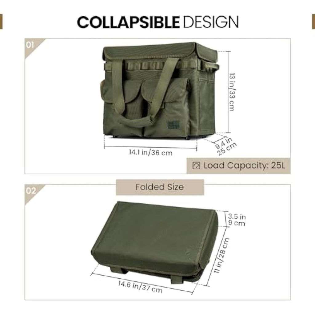 OneTigris 25L Tactical Camping Storage Bag | 1000D Collapsible Tote