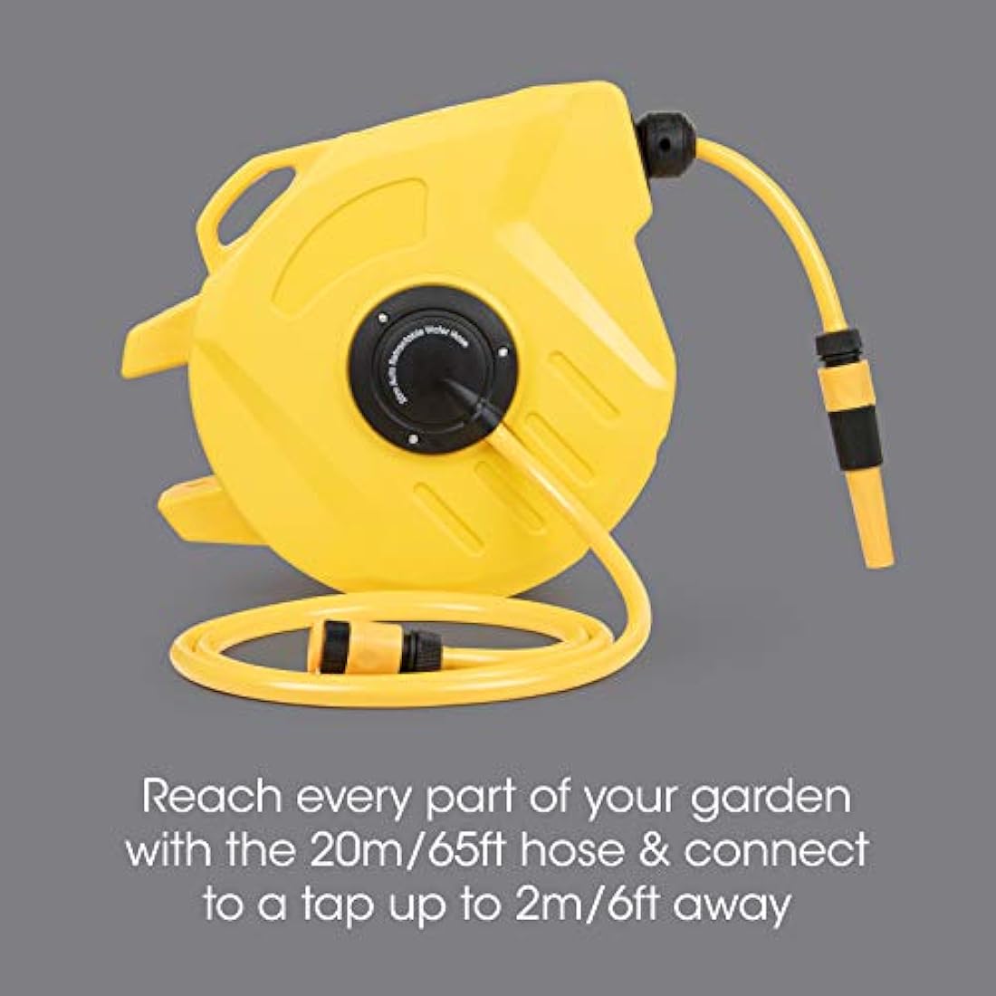 SLx 20M Auto Retractable Garden Hose Pipe | Wall Mounted Swivel Reel