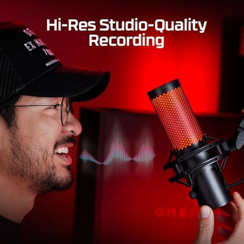 HyperX QuadCast 2 USB Microphone - 24-bit Hi-Res Gaming & Streaming Mic