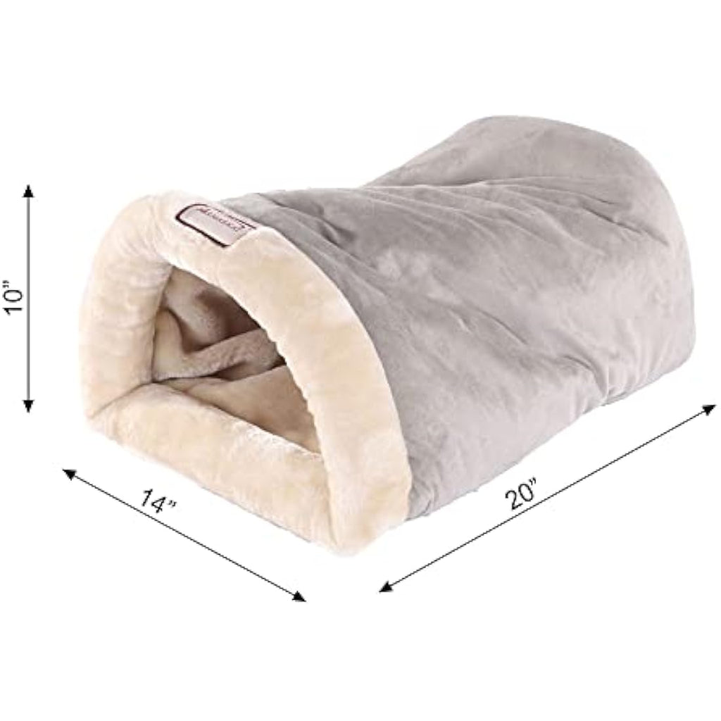 Armarkat Sage Green Cat Bed – Washable Faux Suede & Fur Pet Bed, 22-Inch