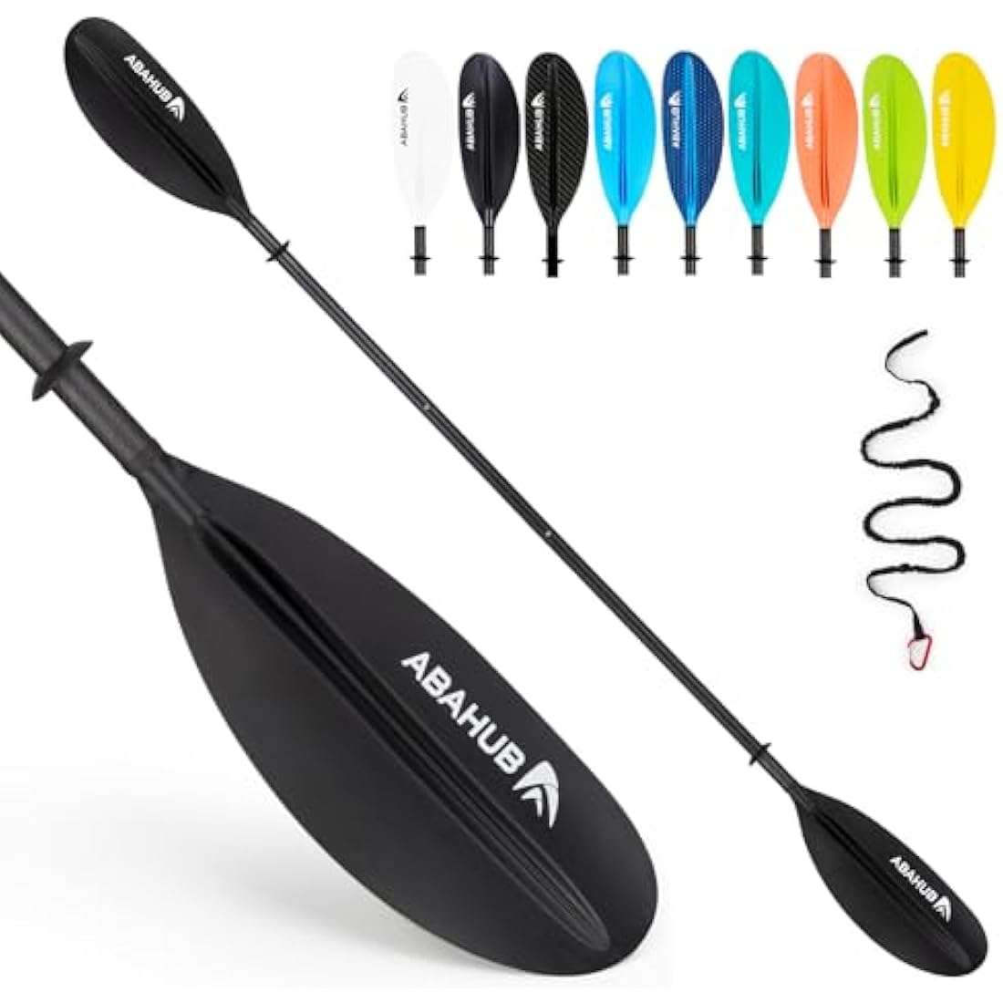 Abahub 3-Piece Carbon Fiber Kayak Paddle | Adjustable 220-240cm