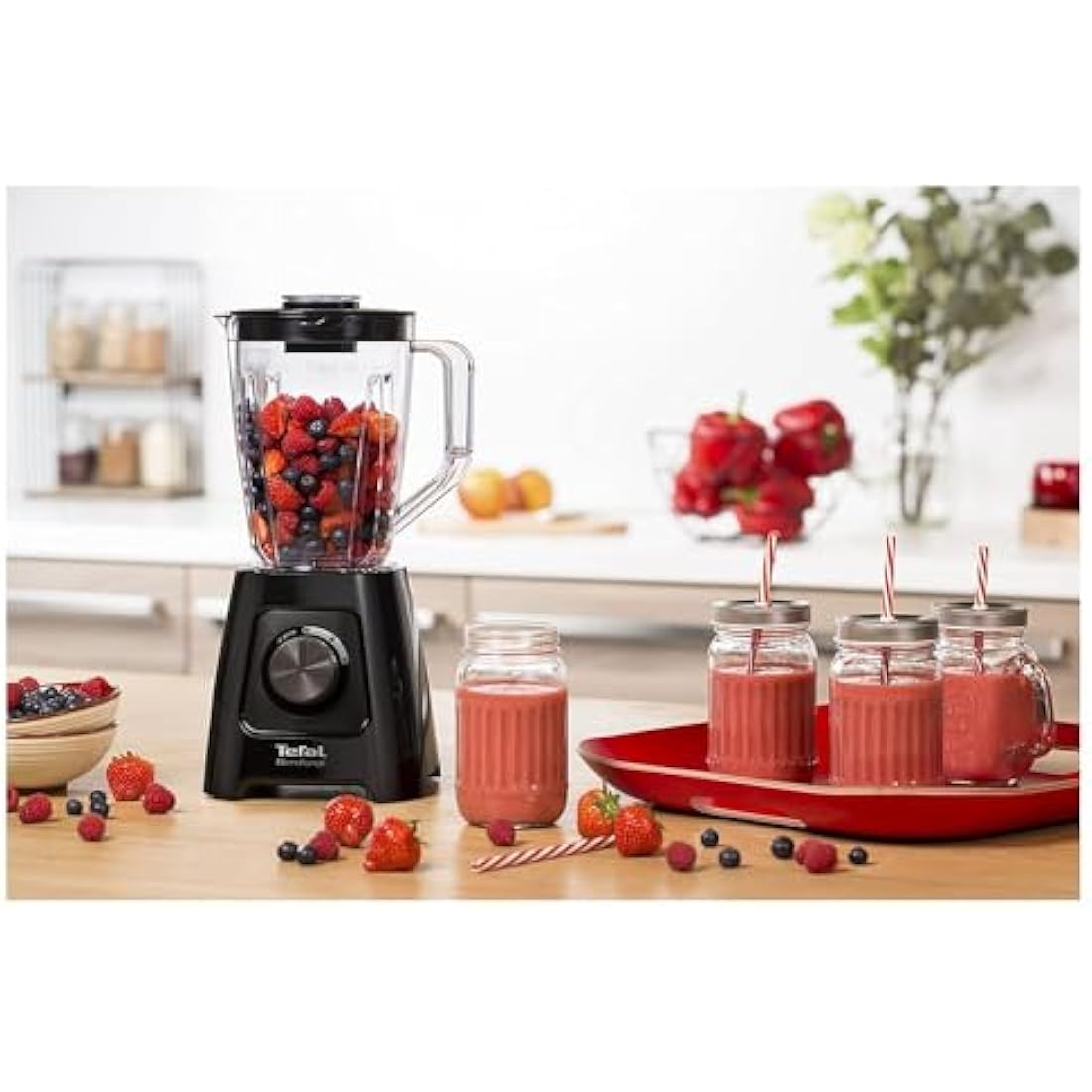 Tefal Blendforce II Blender | 600W 2L Smoothie & Ice Crusher - Black