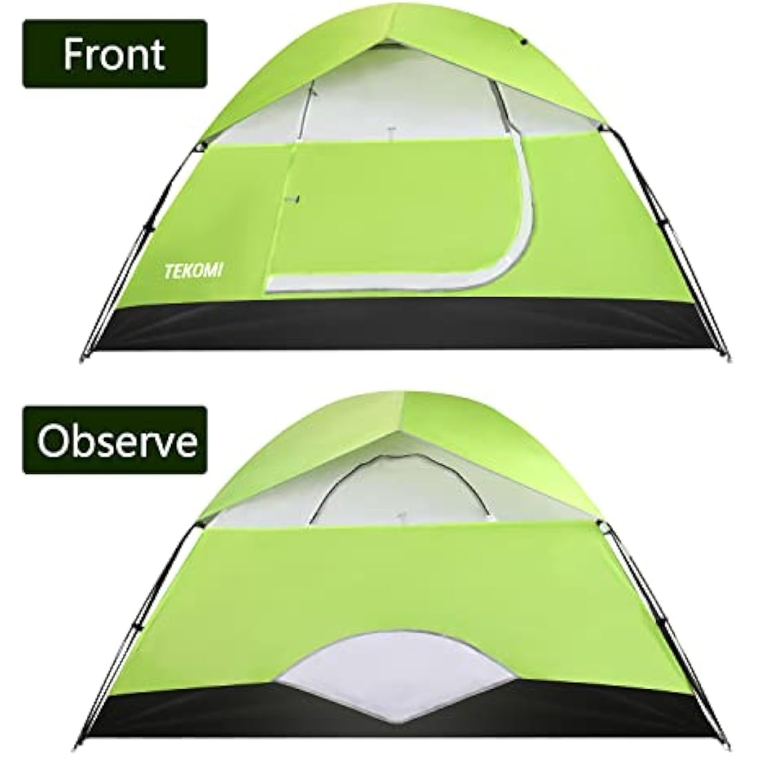 TEKOMI Waterproof 3-Person Dome Tent – Instant Setup Family Camping Tent