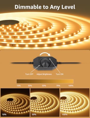 Lepro 10M Warm White LED Strip Light | Dimmable 24V Flexible Tape