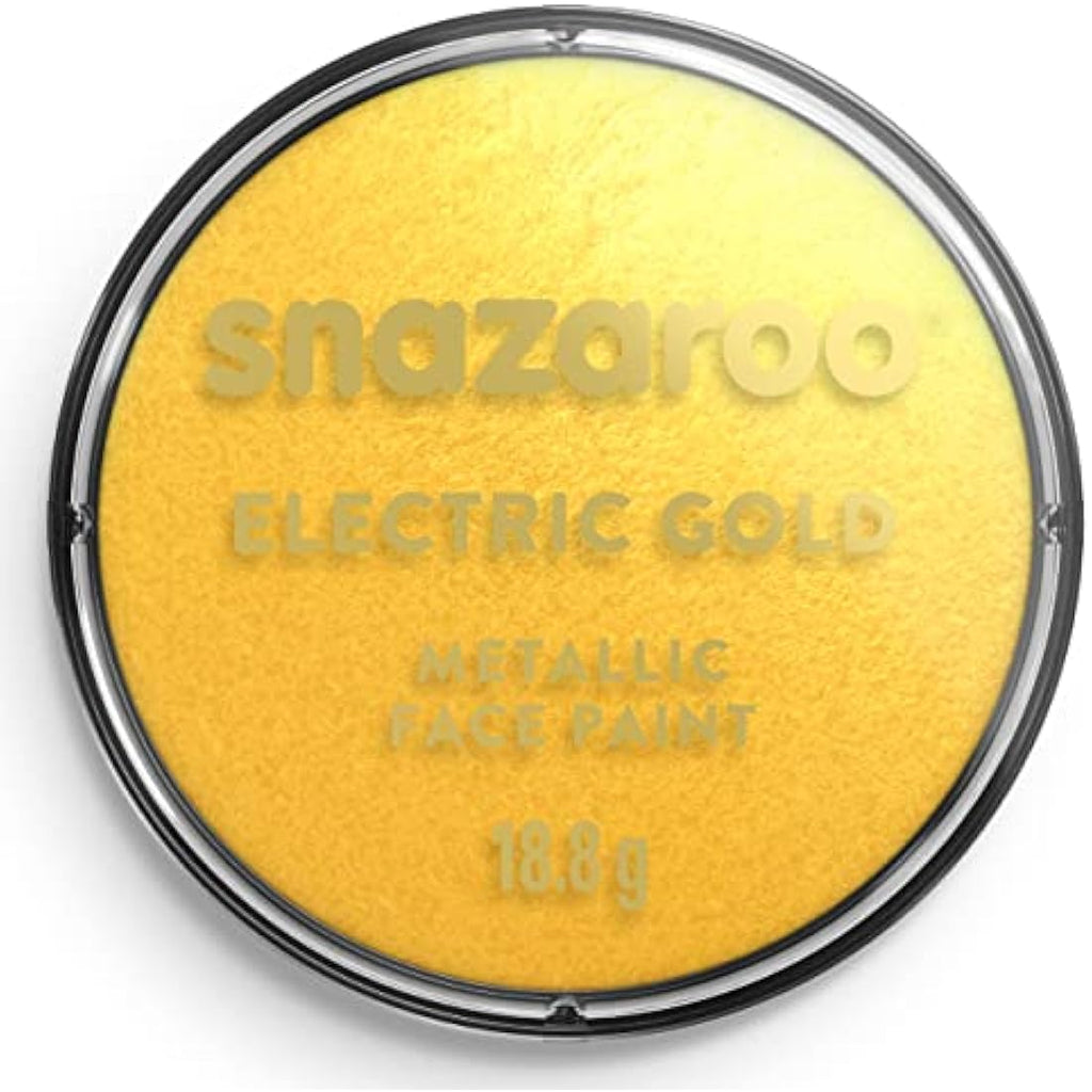 Snazaroo Gold Metallic Face and Body Paint - 18ml Water-Based Makeup
