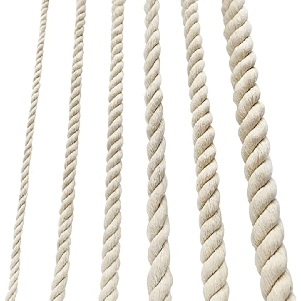 10mm White Cotton Rope – 10M Soft Macrame & Garden Cord