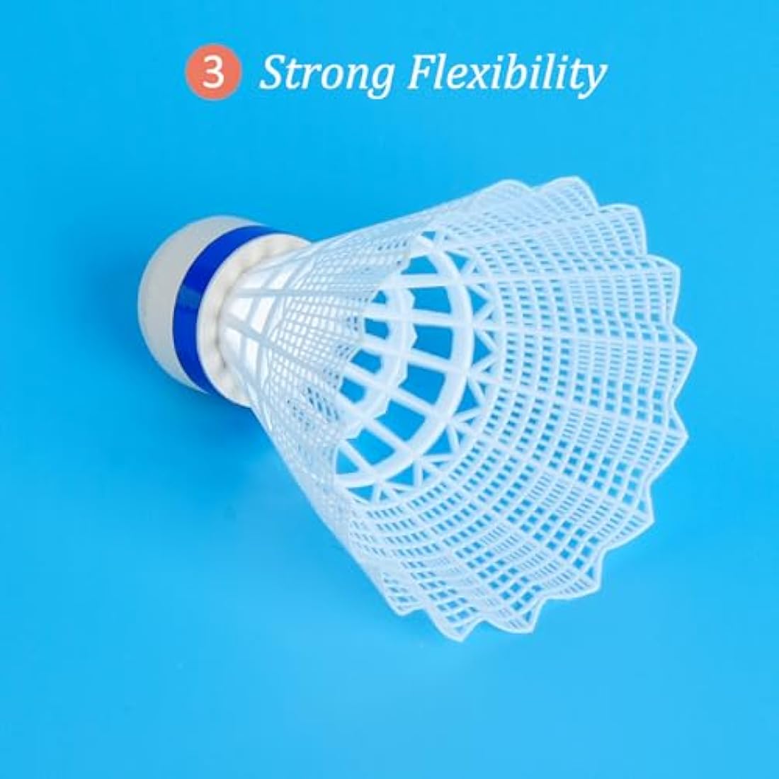 BAIHUALIN WHiZZ Durable Nylon Badminton Shuttlecocks - 12 Pack White