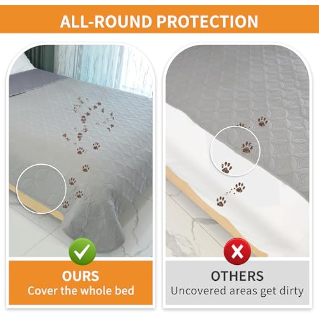 Pick For Life Waterproof Dog Blanket - Reversible Washable Pet Throw