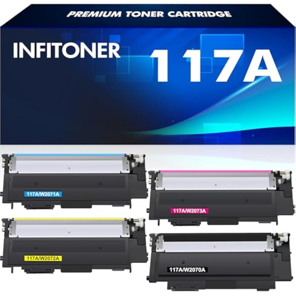 Jolof Store 117A Toner Cartridge 4-Pack for HP Color Laser MFP 179 178 150