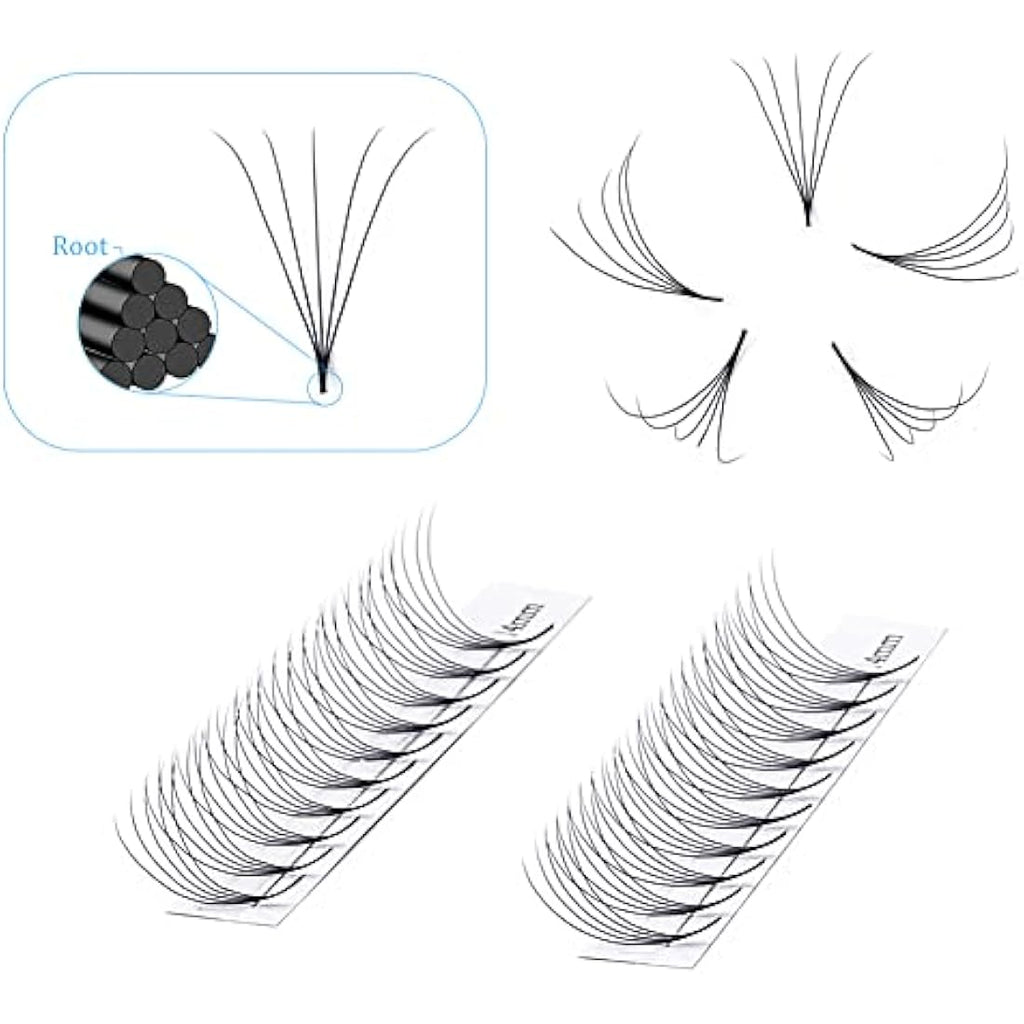 Gemerry 5D Premade Fan Eyelash Extensions | 0.07mm D Curl Russian Volume