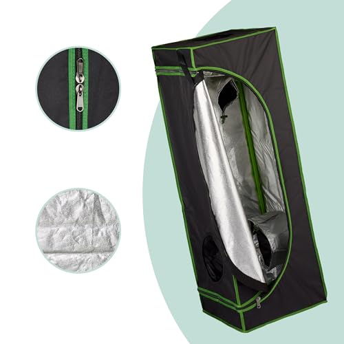 Relaxdays Grow Tent – Reflective Mini Greenhouse, 120 x 40 x 40 cm