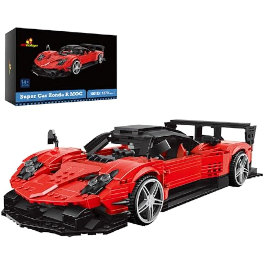 JMBricklayer Zonda R Supercar Building Set - 1278 Piece Racing Car Model