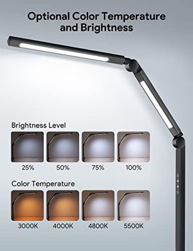 MediAcous LED Desk Lamp – Dual Light Swing Arm Architect Lamp with Clamp
