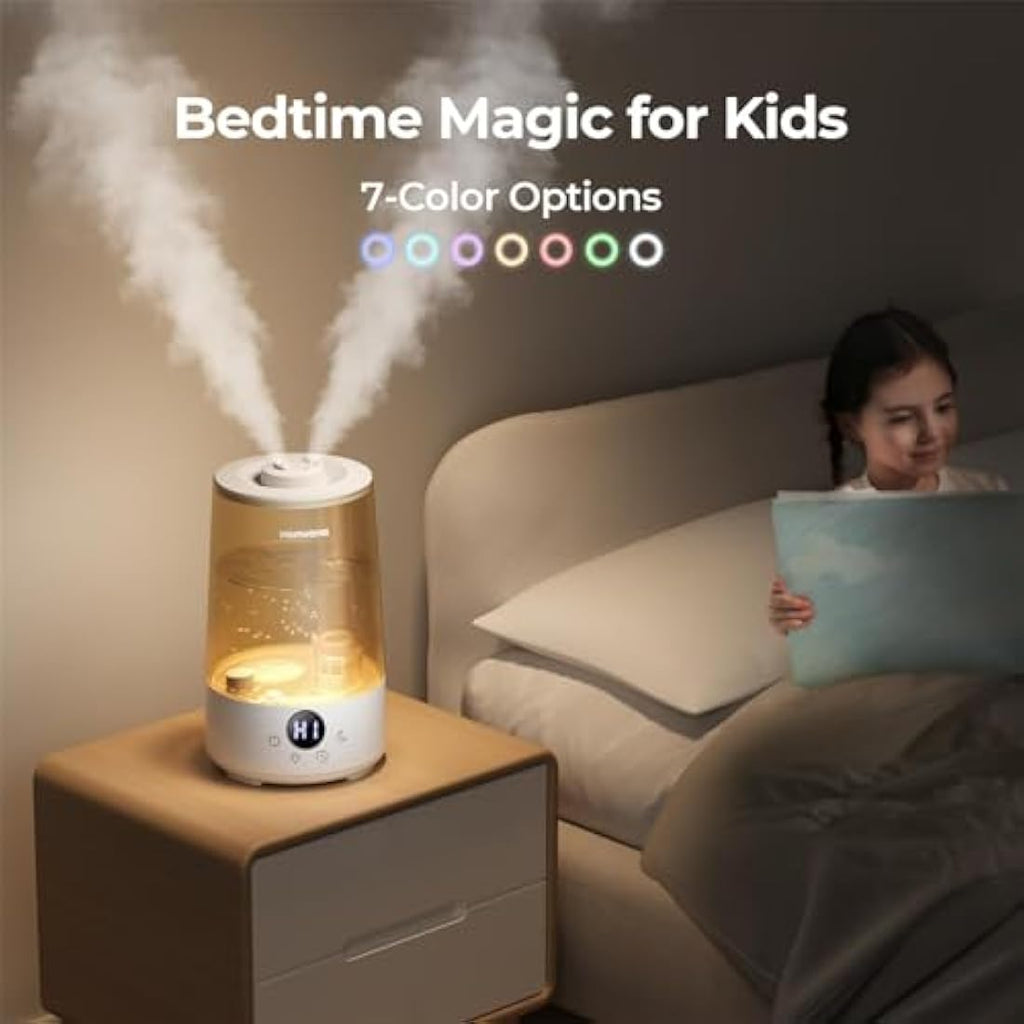 Homvana 3.6L Cool Mist Humidifier & Aroma Diffuser – Silent 19dB for Baby