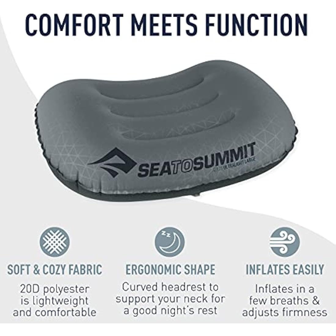 Sea to Summit Aeros Ultralight Deluxe Pillow XL – Inflatable Sea Foam