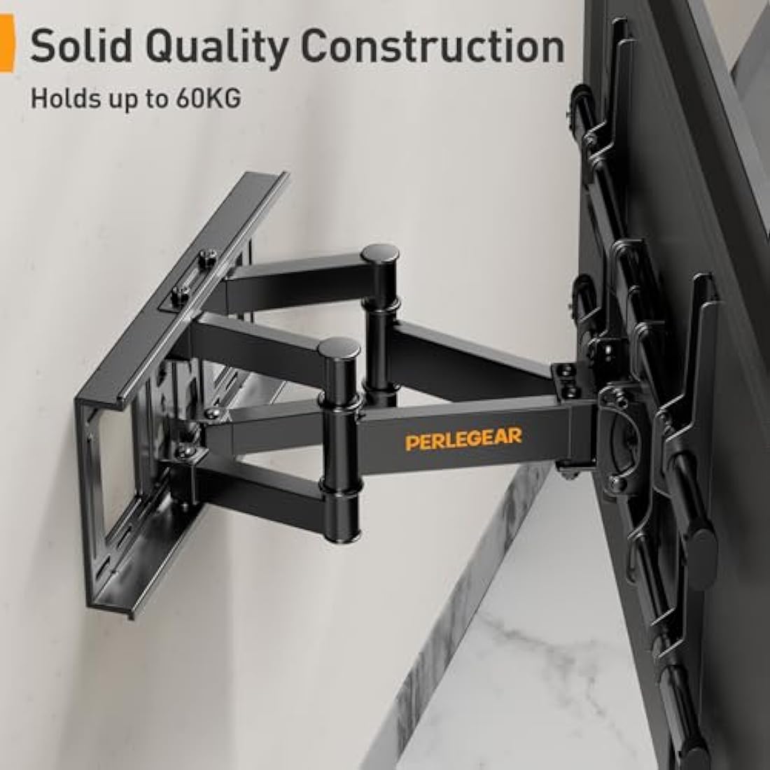 Perlegear Full Motion TV Wall Mount | Swivel & Tilt for 37-84 Inch TVs