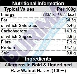 Jolof Store Raw Amber Walnut Halves – 1kg Bulk Bag for Baking