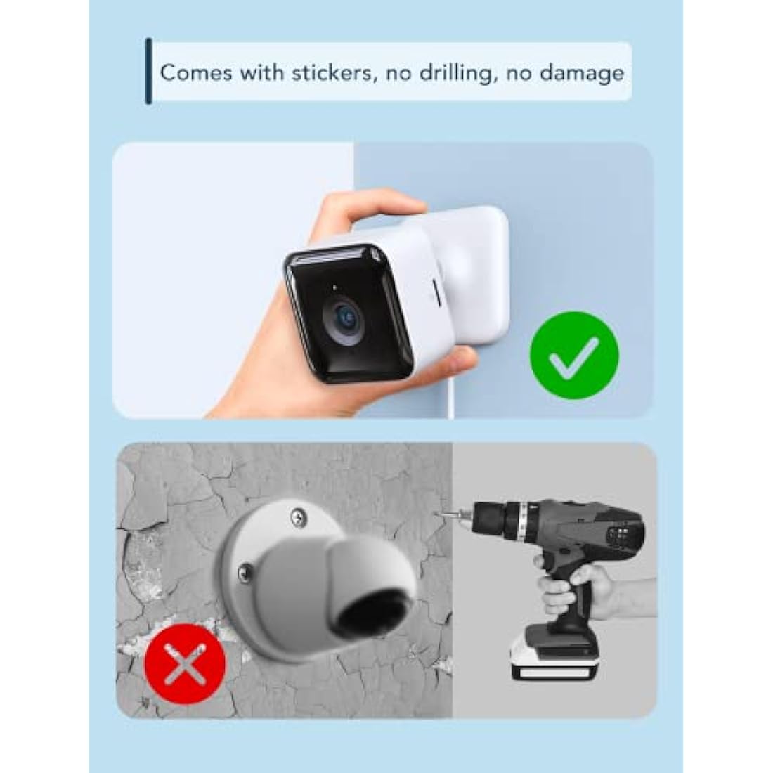 GNCC 1080P Indoor Security Camera 2-Pack | WiFi Home Monitor with Night Vision