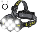 Victoper Rechargeable LED Head Torch | 22000 Lumen Waterproof Headlight