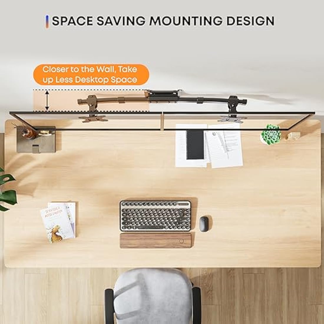 Dual Monitor Wall Mount – VESA Adapter for 13-27" Displays