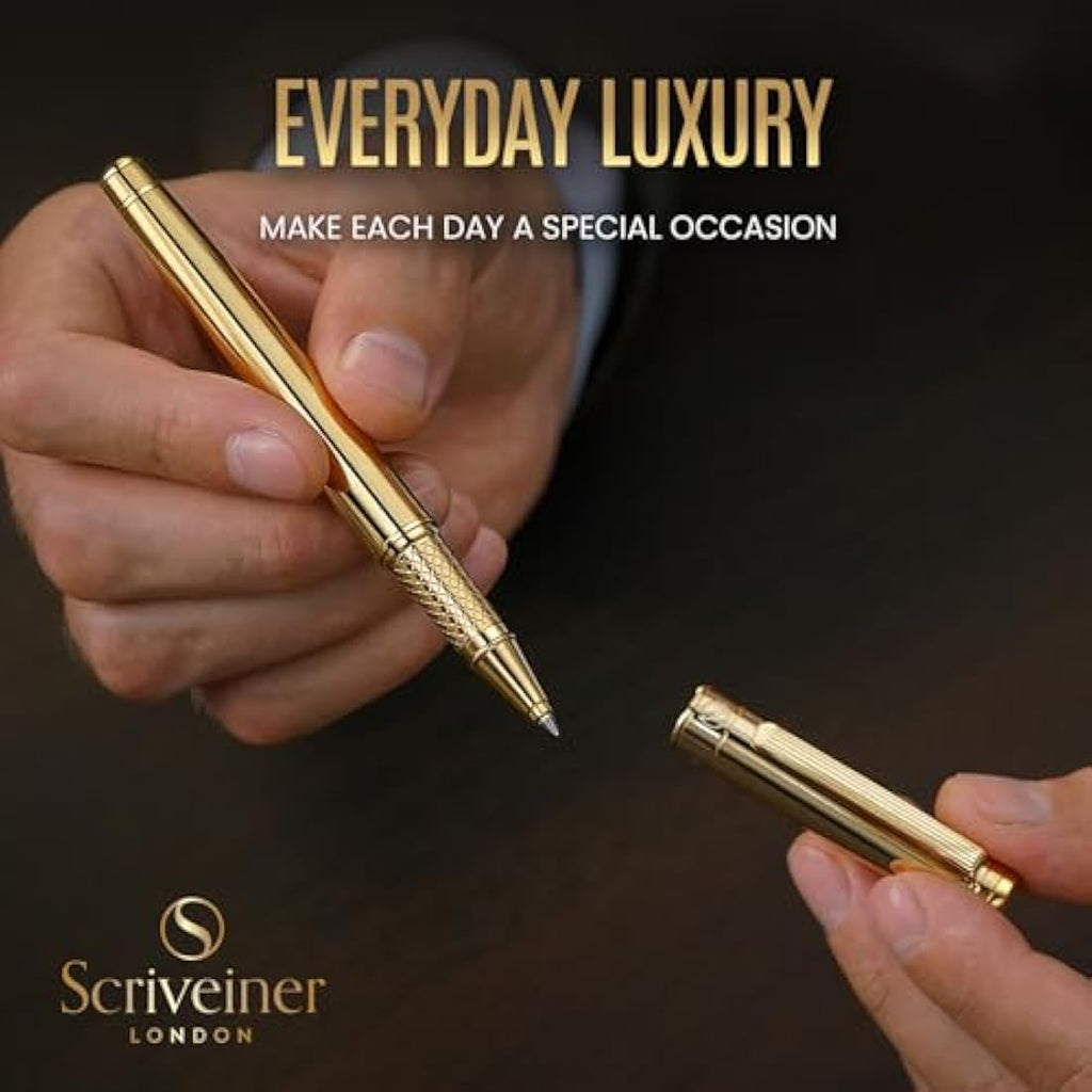 Gold Rollerball Pen – Luxury Real Gold Plated Writing Set