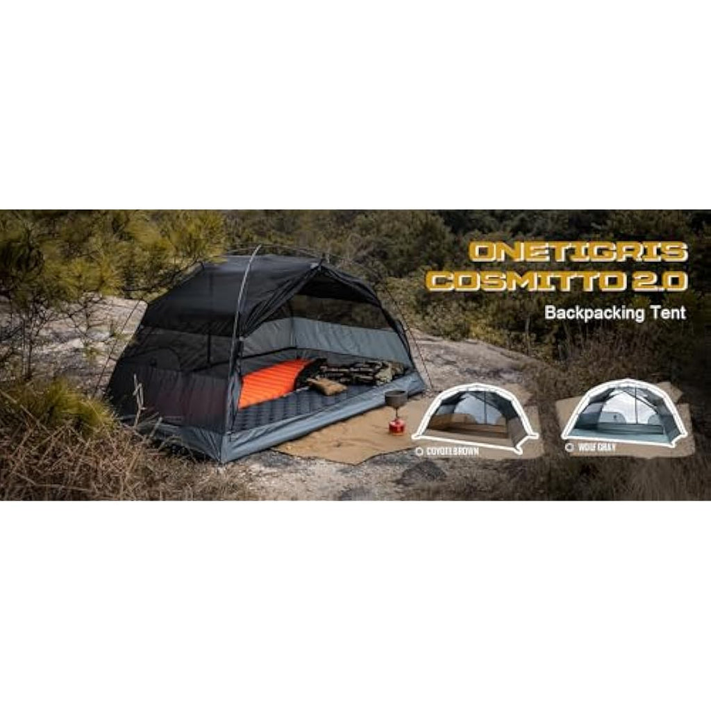 OneTigris COSMITTO 2 Person Backpacking Tent | Waterproof 3-Season Tent