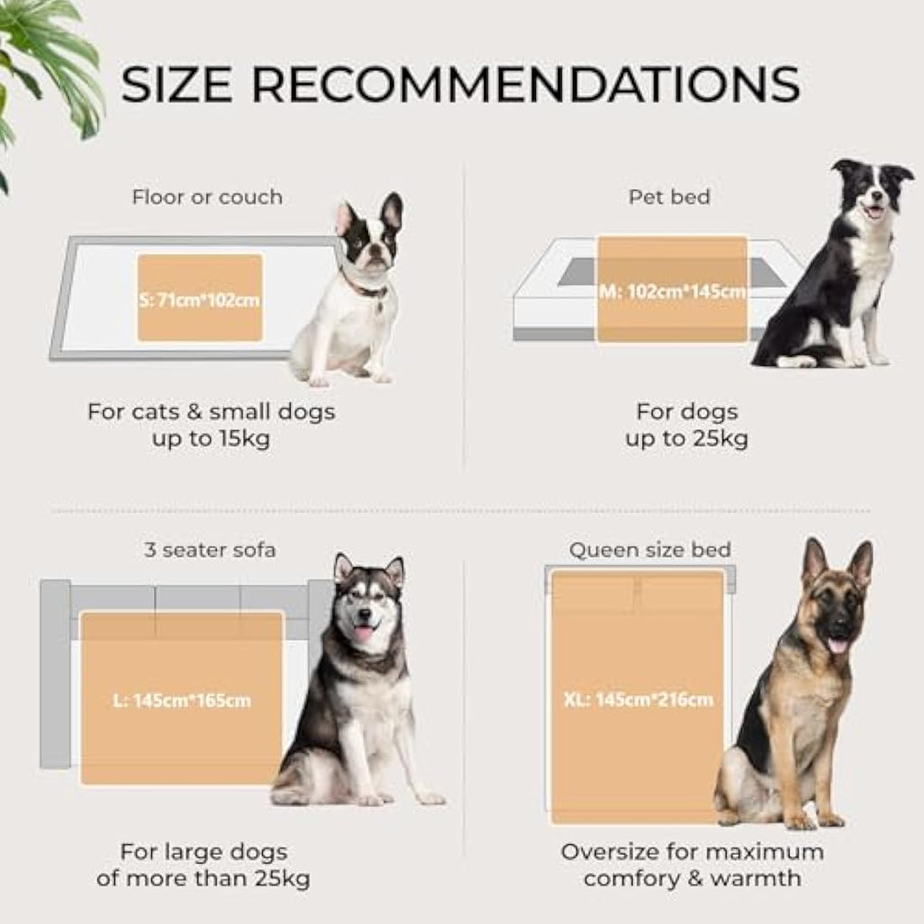 Luciphia Waterproof Dog Blanket – XL Reversible Sherpa Fleece Grey