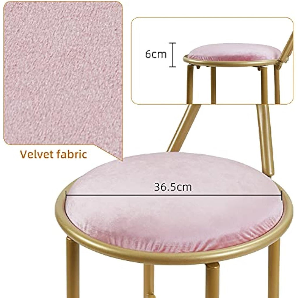 Pink Velvet Butterfly Vanity Chair – Glam Makeup Stool