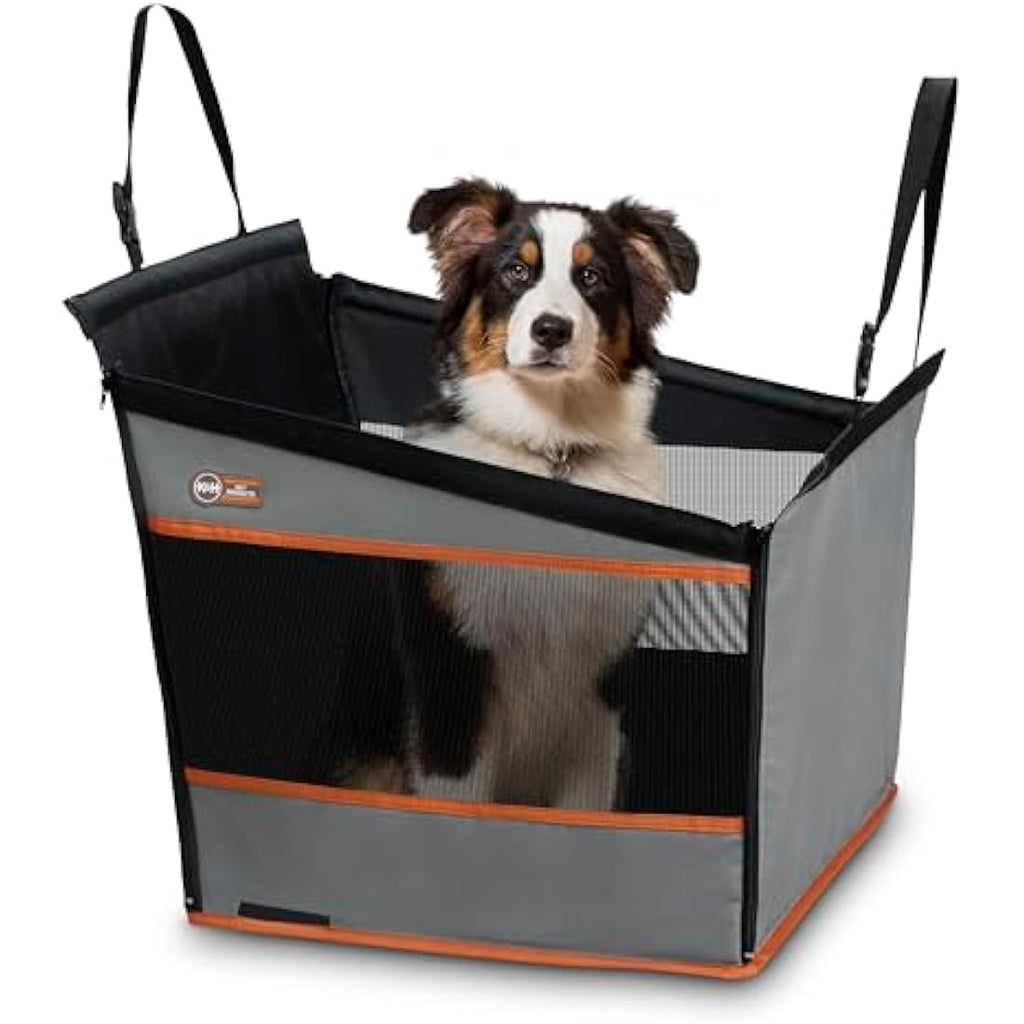 K&H Pet Products Buckle N' Go Dog Car Seat - Gray Waterproof Mesh