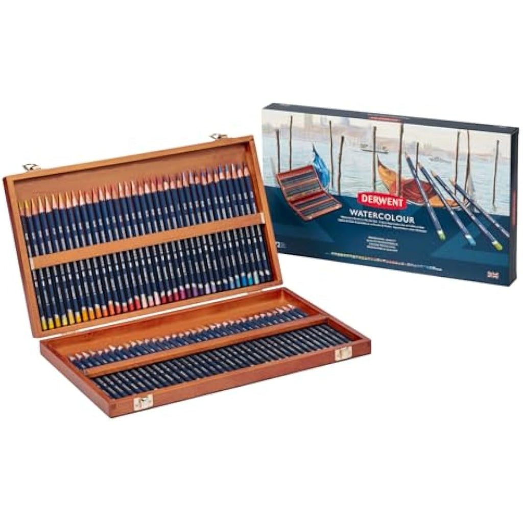 Derwent Watercolour Pencils – Professional Set of 72 in Wooden Gift Box