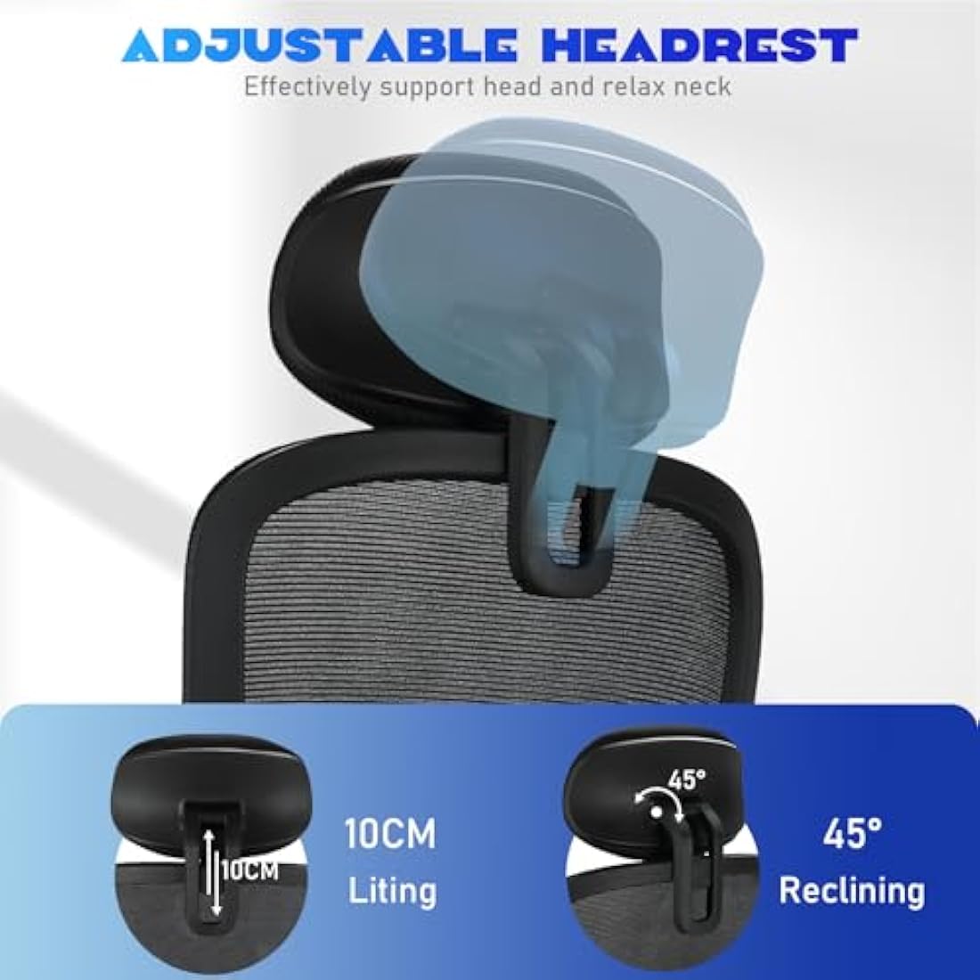 Durrafy Ergonomic Mesh Office Chair – High Back Desk Chair with Lumbar Support