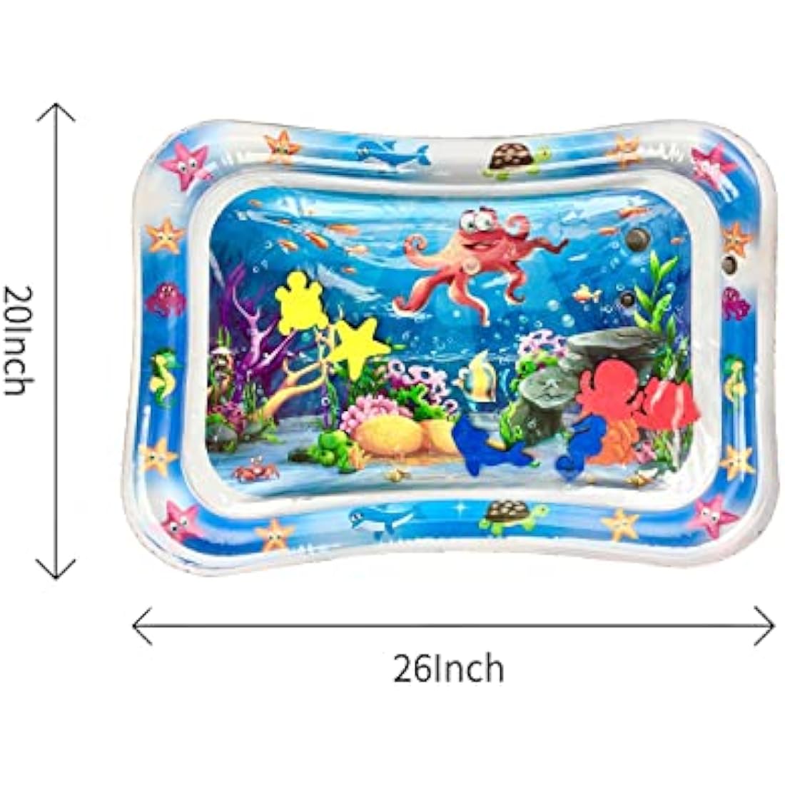 PandaEar 2-Pack Tummy Time Water Mat | Inflatable Baby Sensory Play Mat