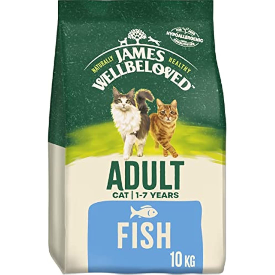 James Wellbeloved Adult Fish Hypoallergenic Dry Cat Food - 10kg